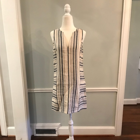 Michael Stars Striped Linen Dress Size Small - Picture 3 of 5
